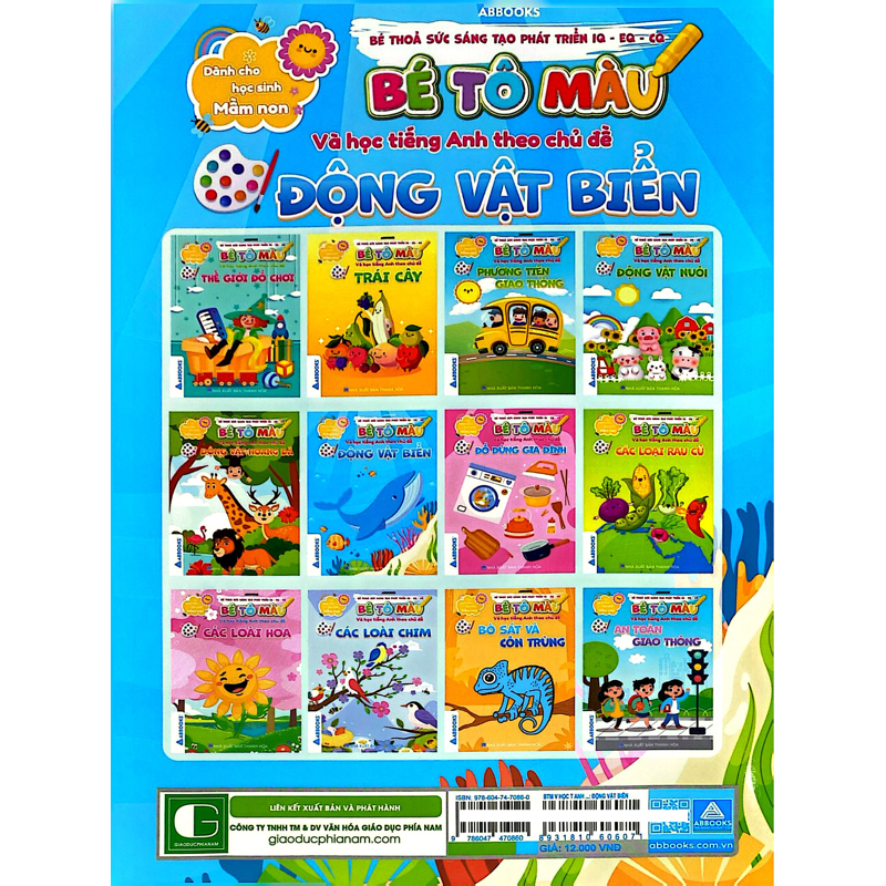Bé Tô Màu Và Học Tiếng Anh Theo Chủ Đề - Động Vật Biển