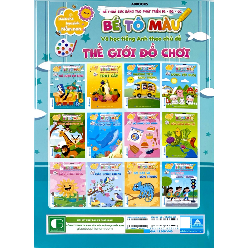 Bé Tô Màu Và Học Tiếng Anh Theo Chủ Đề - Thế Giới Đồ Chơi
