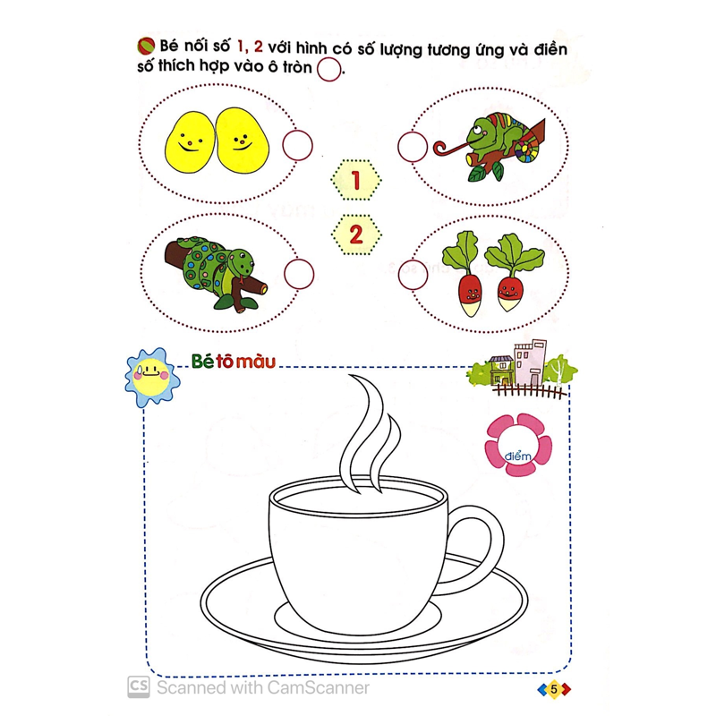 Bé Vào Lớp 1-Bé Tập Tô Và Làm Quen Với Chữ Số
