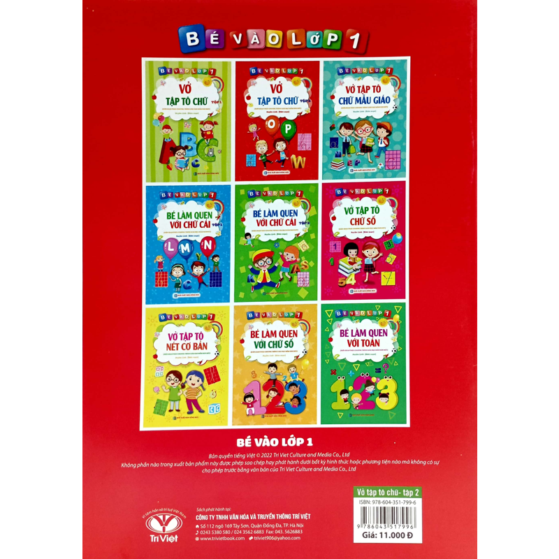 Bé Vào Lớp 1-Vở Tập Tô Chữ Tập 2
