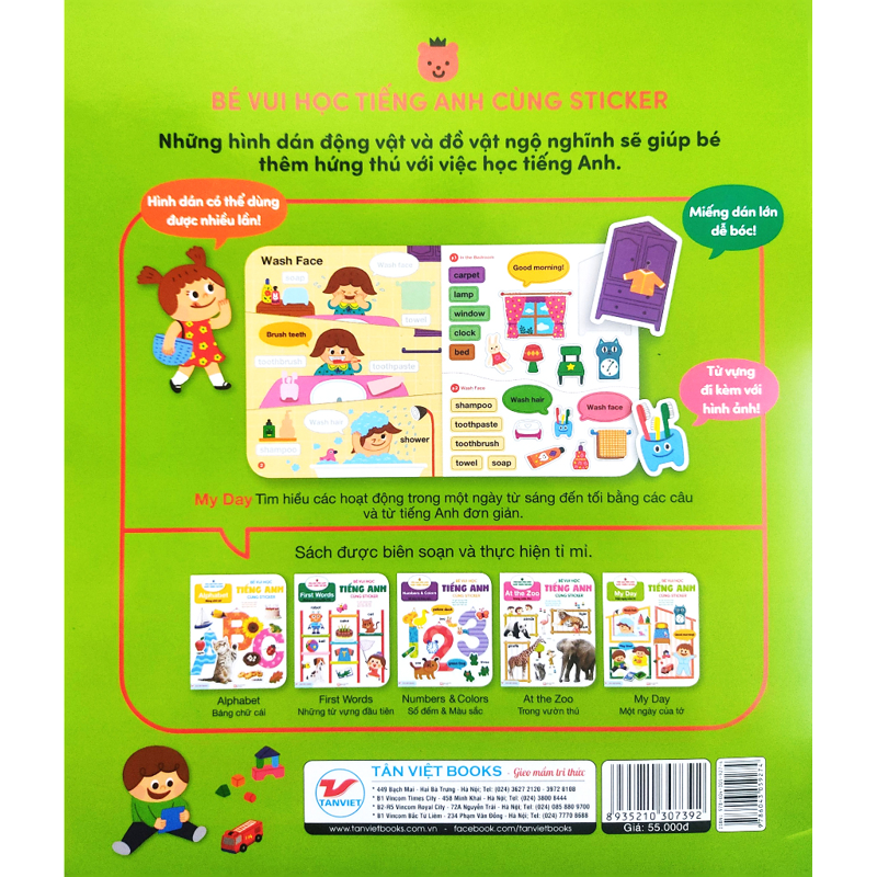 Bé Vui Học Tiếng Anh Cùng Sticker - My Day - Một Ngày Của Tớ