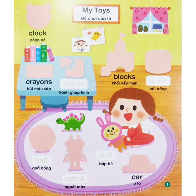 Bé Vui Học Tiếng Anh Cùng Sticker - First Words - Những Từ Vựng Đầu Tiên