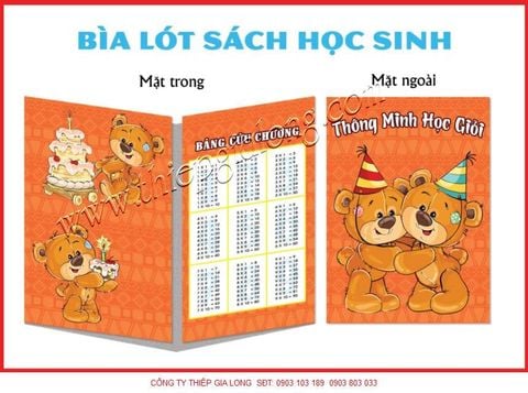 Bìa Lót Sách HS 7 Màu