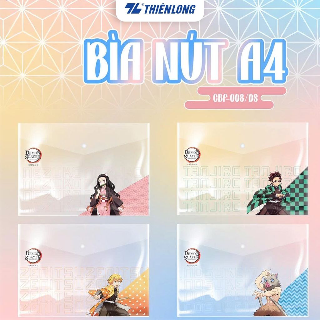 Bìa Nút Thiên Long A4 Demon Slayer CBF-008/DS
