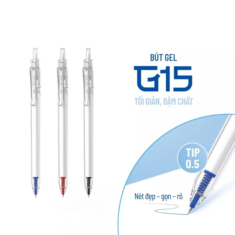 Bitex - Bút Gel Zen 0.5mm G15 Mực Đen