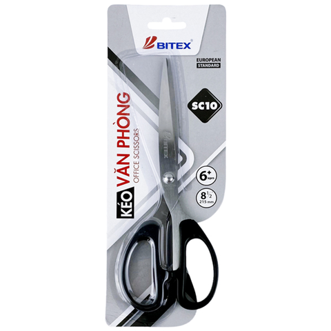 Bitex - Kéo Văn Phòng Đen 215mm SC10