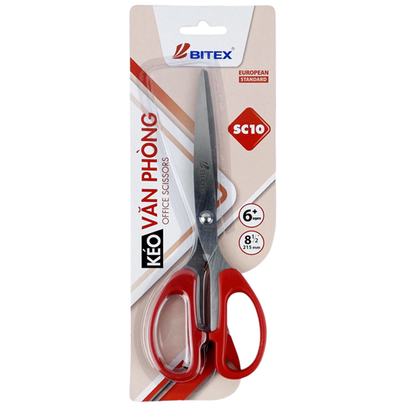 Bitex - Kéo Văn Phòng Đen 215mm SC10