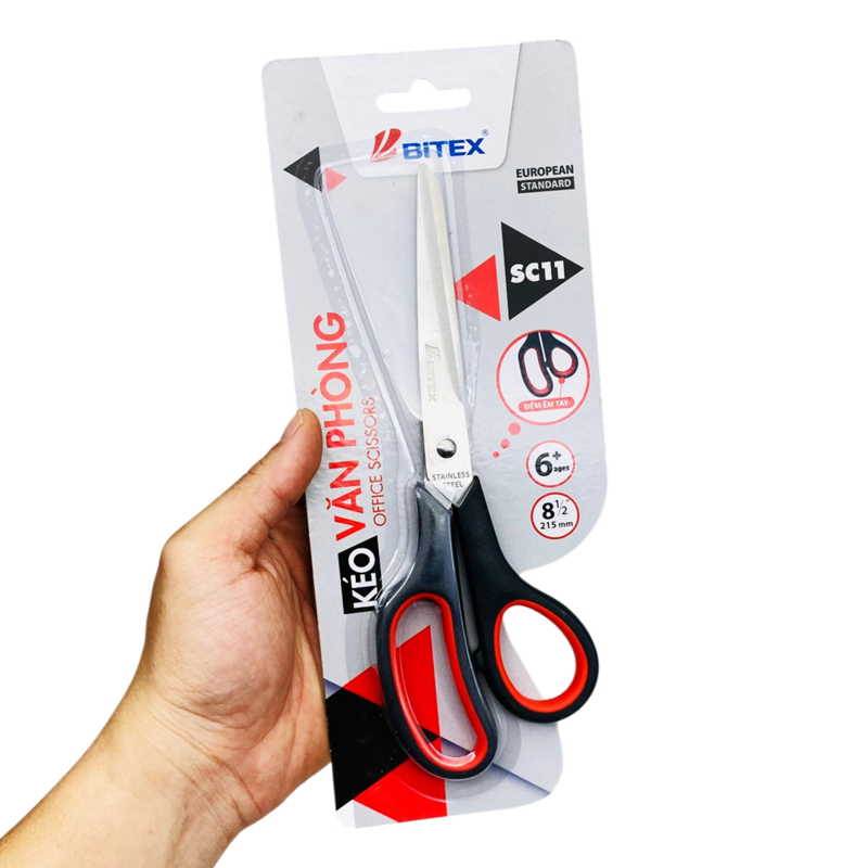 Bitex - Kéo Văn Phòng 215mm SC11 - Màu Đen