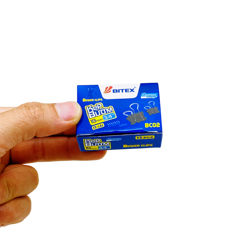 Bitex - Kẹp Bướm 19mm BC02 (12 cái/hộp)