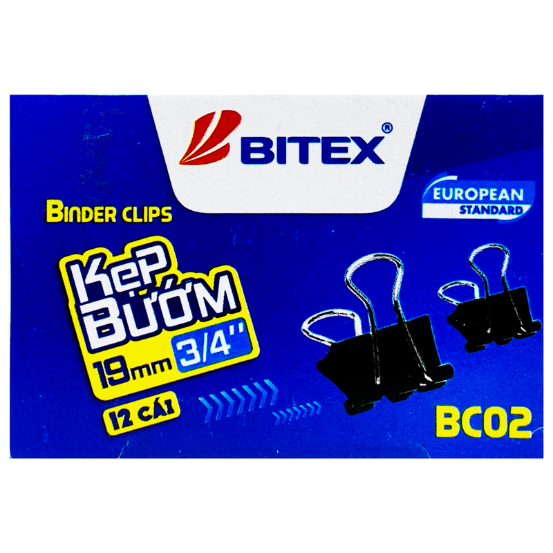 Bitex - Kẹp Bướm 19mm BC02 (12 cái/hộp)