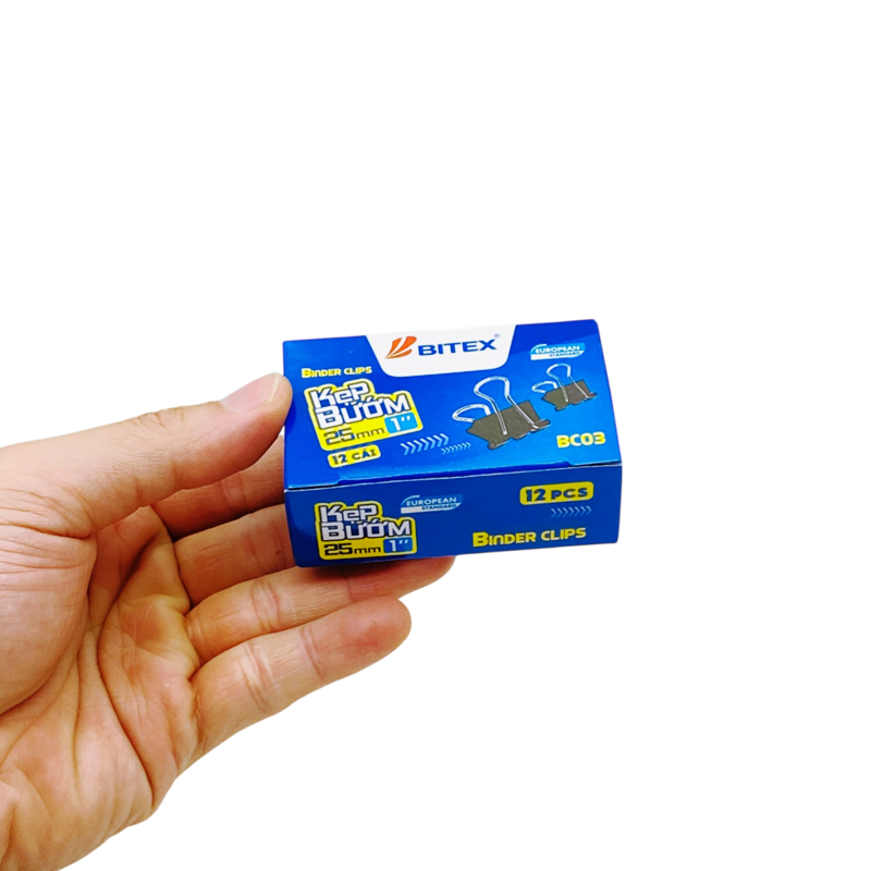 Bitex - Hộp 12 Kẹp Bướm 25 mm/BC03