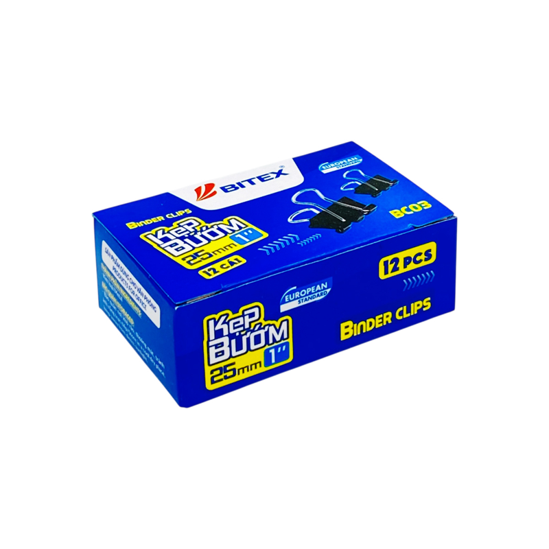Bitex - Hộp 12 Kẹp Bướm 25 mm/BC03