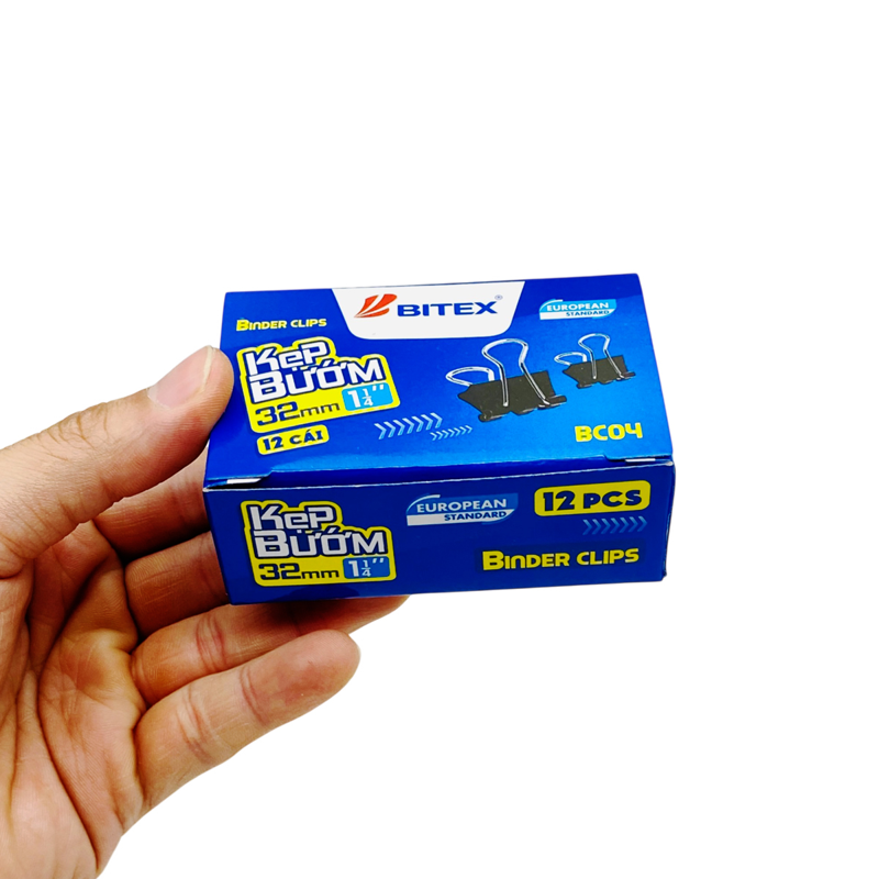 Bitex - Kẹp Bướm 32mm BC04 (12 cái/hộp)