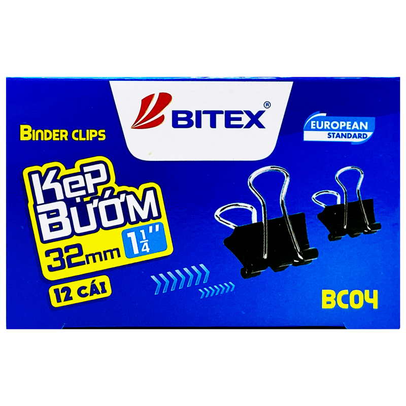 Bitex - Kẹp Bướm 32mm BC04 (12 cái/hộp)