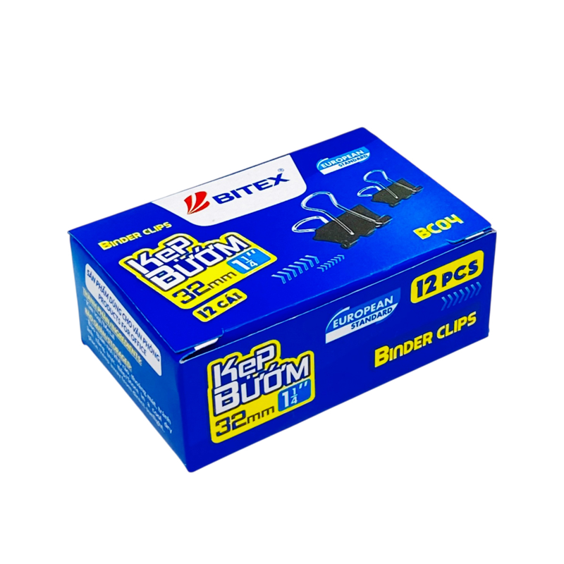 Bitex - Kẹp Bướm 32mm BC04 (12 cái/hộp)