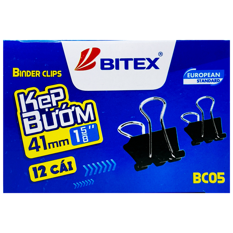 Bitex - Kẹp Bướm 41mm BC05 (Hộp 12 cái)