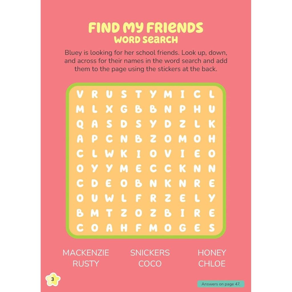 Bluey Stickertivity: Best Friends