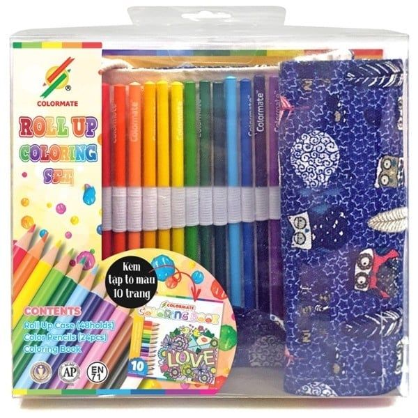 Bộ Bút Chì Màu Roll Up Coloring Set (BMQT)