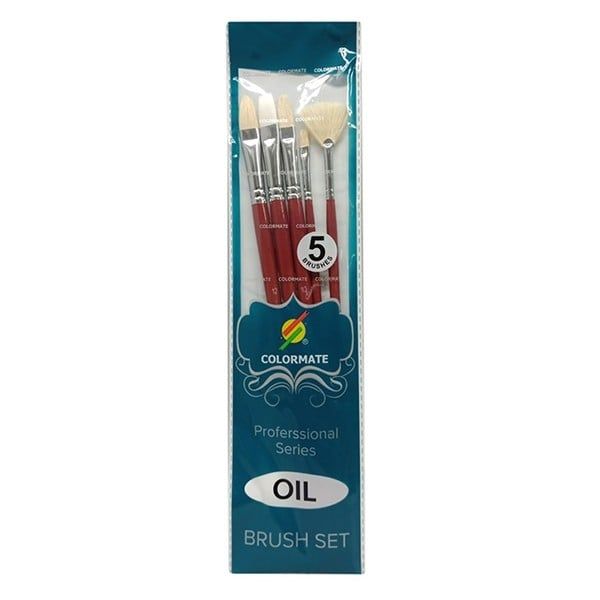 Bộ 5 Cây Cọ Vẽ Màu Dầu CM-05BRS-O
