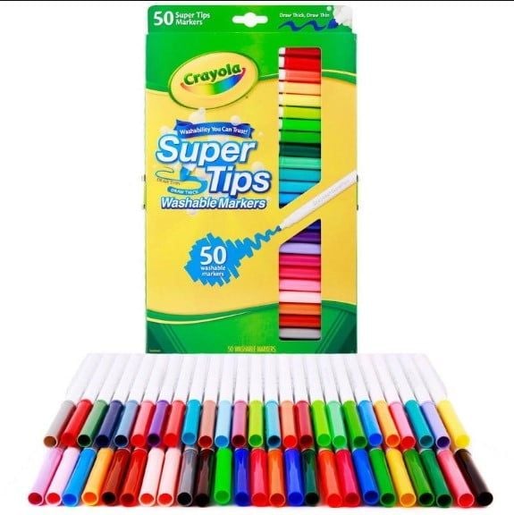 Bộ Bút Lông 50 Màu Super Tips Washable Markers - Crayola 585050