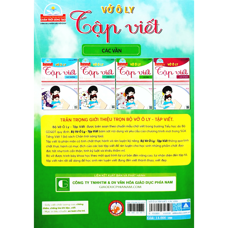Bộ Chân Trời Sáng Tạo - Vở Ô Ly Tập Viết - Các Vần