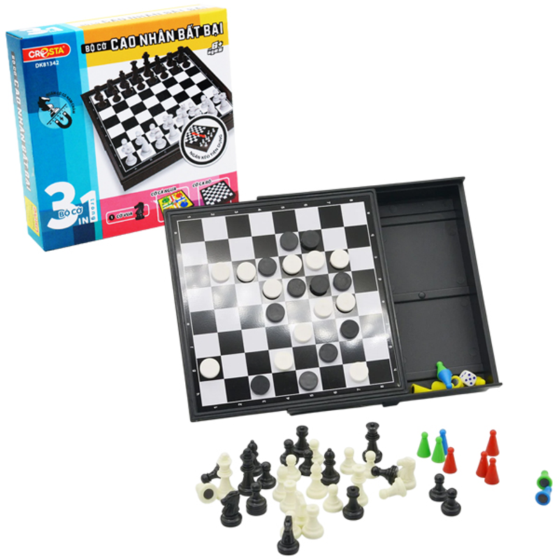 Bộ Cờ 4 Trong 1 Kỳ Thủ Vô Địch DK81341