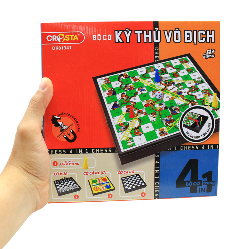 Bộ Cờ 4 Trong 1 Kỳ Thủ Vô Địch DK81341