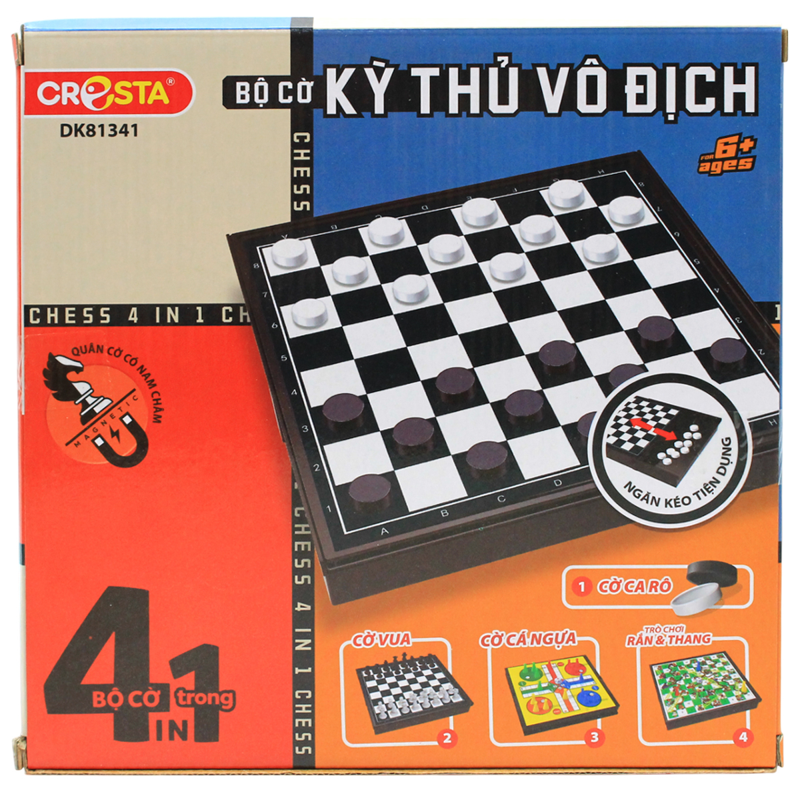 Bộ Cờ 4 Trong 1 Kỳ Thủ Vô Địch DK81341