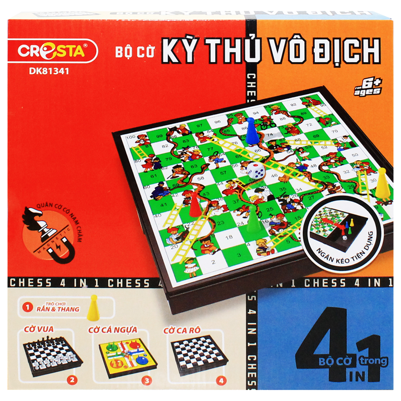 Bộ Cờ 4 Trong 1 Kỳ Thủ Vô Địch DK81341