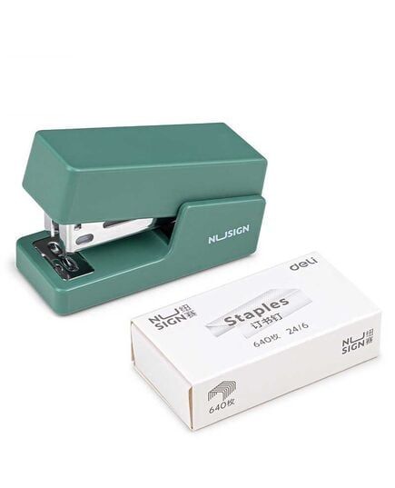 Bộ Dập Ghim + Đinh Ghim Deli NS083-B - Xanh Đậm