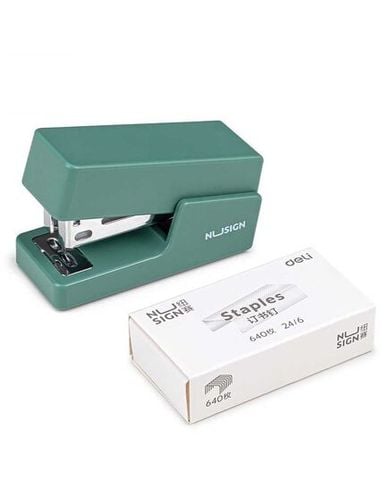 Bộ Dập Ghim + Đinh Ghim Deli NS083-B - Xanh Đậm