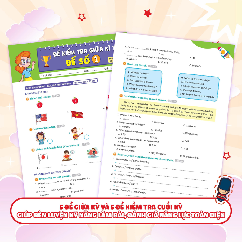 Bộ Đề Kiểm Tra Định Kỳ Tiếng Anh 4 Tập 1