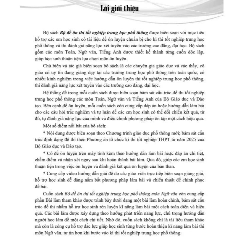 Bộ Đề Ôn Thi Tốt Nghiệp Trung Học Phổ Thông Môn Ngữ Văn (Thần Tốc Thực Chiến)
