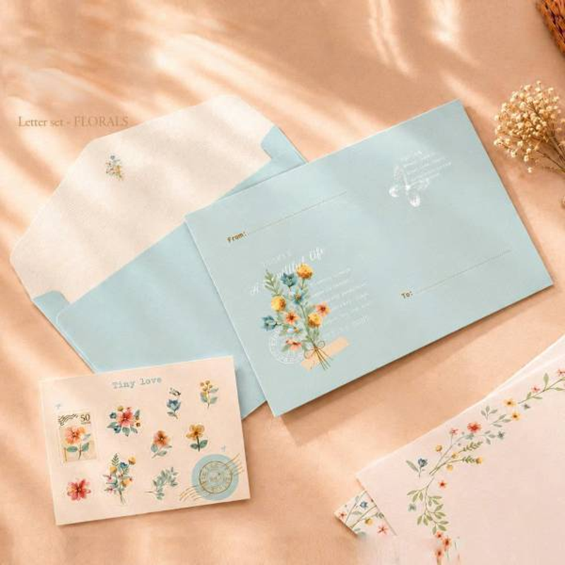 Bộ Giấy Viết Thư - Hoa Nhí 12x18cm