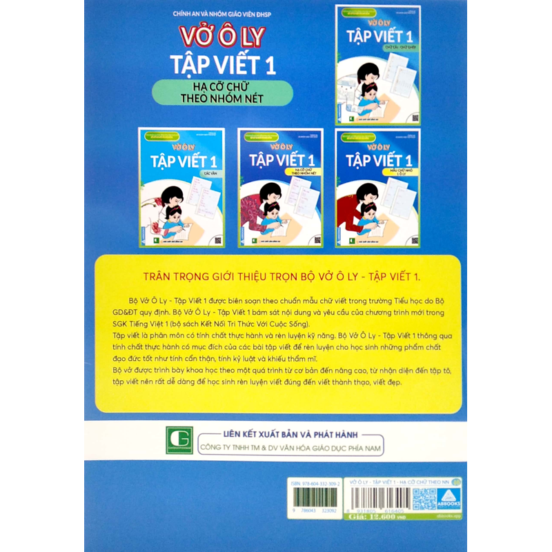 Bộ Kết Nối Tri Thức Với Cuộc Sống - Vở Ô Ly Tập Viết 1 - Hạ Cỡ Chữ Theo Nhóm Nét