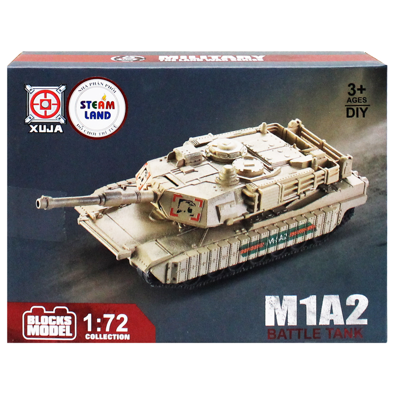 Xuja-23-22-Bộ Lắp Ráp Mô Hình Xe Tăng Chiến Đấu M1a2 Tỷ Lệ 1:72 (Vnc)