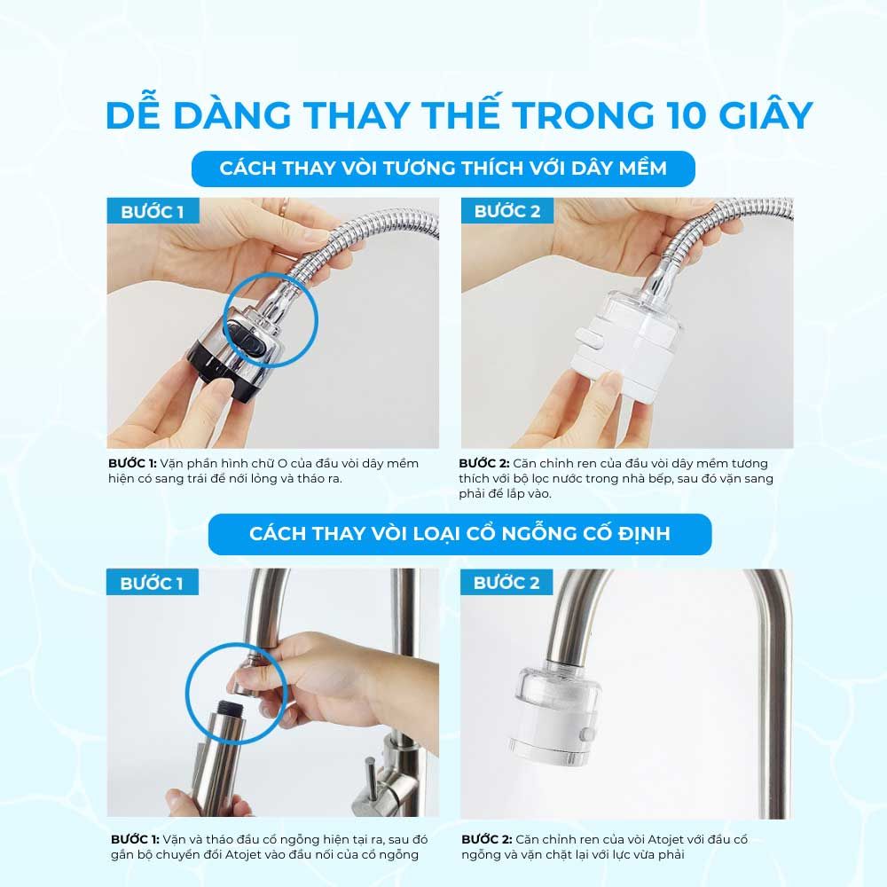 Atojet - Bộ Lọc Vòi Nước AJ-8510: 1 Main Unit