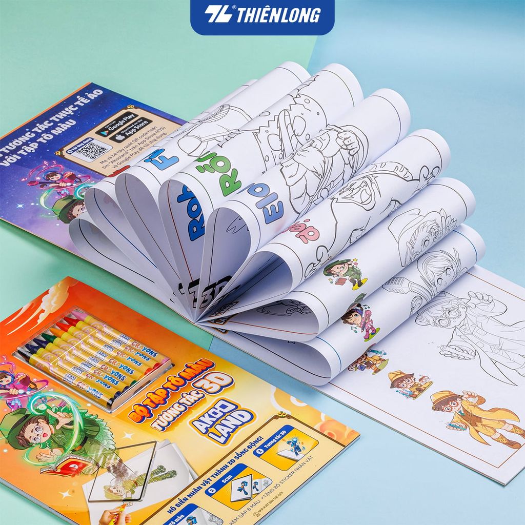 Bộ Tập Tô Màu 3D Thiên Long Colokit COB-C034/AK