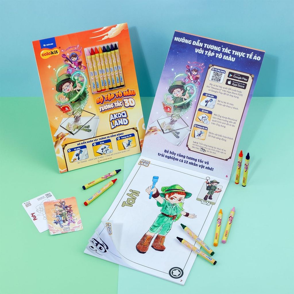 Bộ Tập Tô Màu 3D Thiên Long Colokit COB-C034/AK
