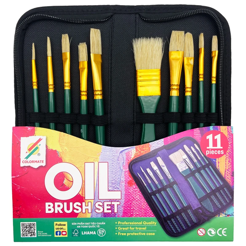 Bộ 10 Cây Cọ Vẽ Màu Dầu