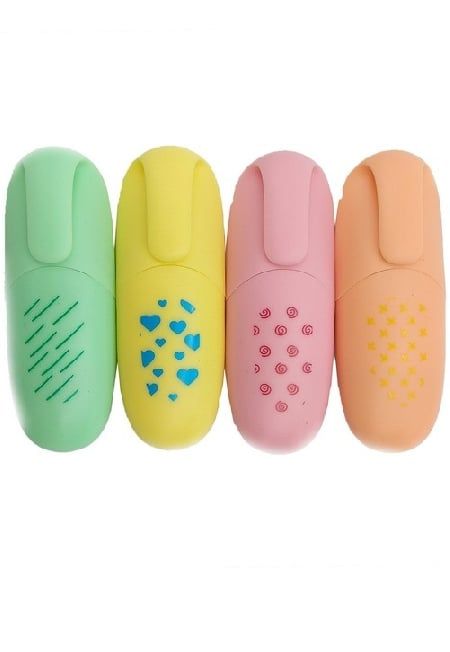 Bộ 4 Bút Dạ Quang Marvy 60 Màu PASTEL HL60P_4V