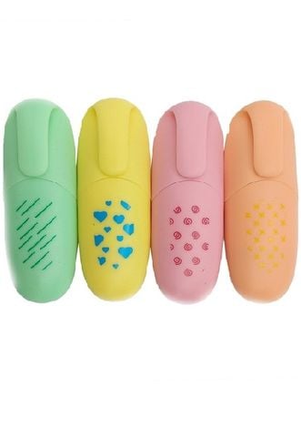 Bộ 4 Bút Dạ Quang Marvy 60 Màu PASTEL HL60P_4V