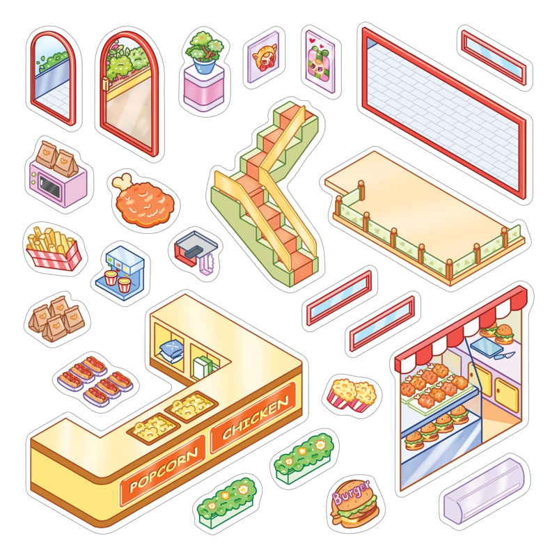 Bóc Dán 3D - Tiệm Gà Rán Baby Three