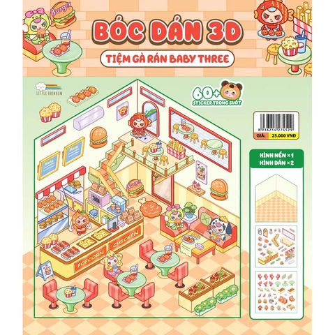 Bóc Dán 3D - Tiệm Gà Rán Baby Three