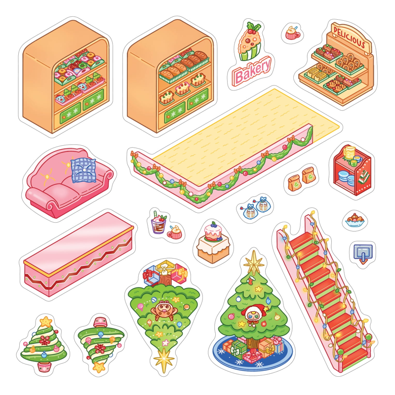 Bóc Dán 3d- Tiệm Hoa Baby Three