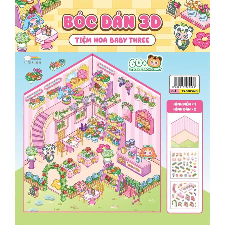 Bóc Dán 3D - Tiệm Hoa Baby Three