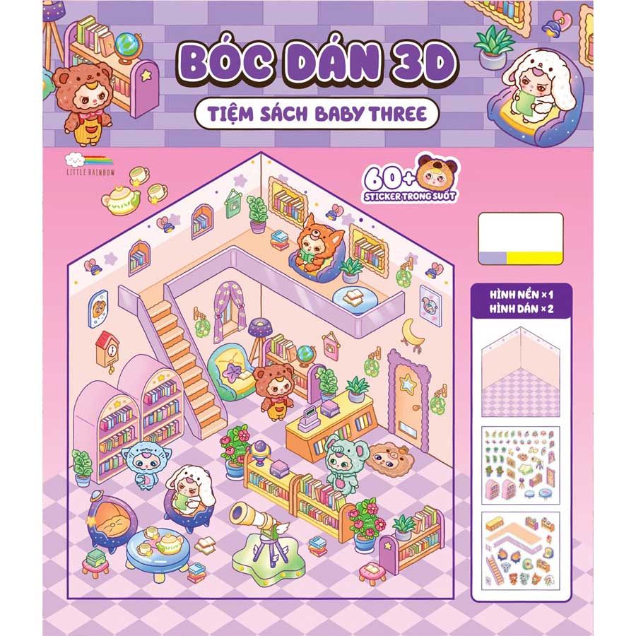 Bóc Dán 3D - Tiệm Sách Baby Three
