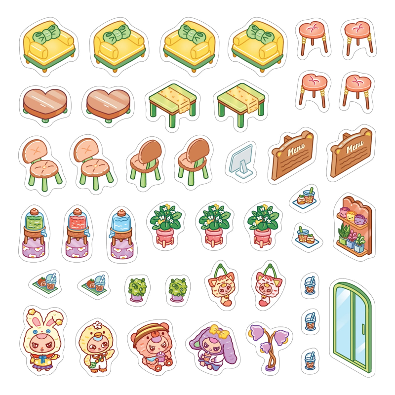 Bóc Dán 3D - Tiệm Trà Sữa Baby Three