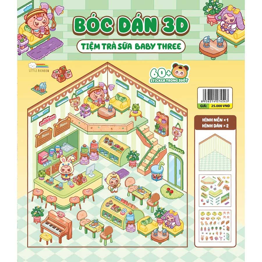 Bóc Dán 3D - Tiệm Trà Sữa Baby Three