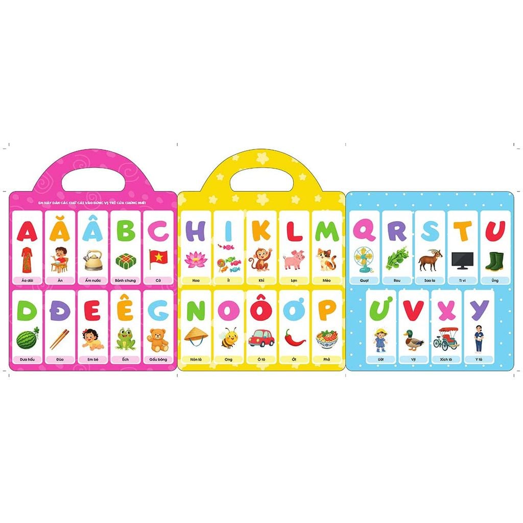 Bóc Dán Sử Dụng Nhiều Lần - Bảng Chữ Cái Tiếng Việt
